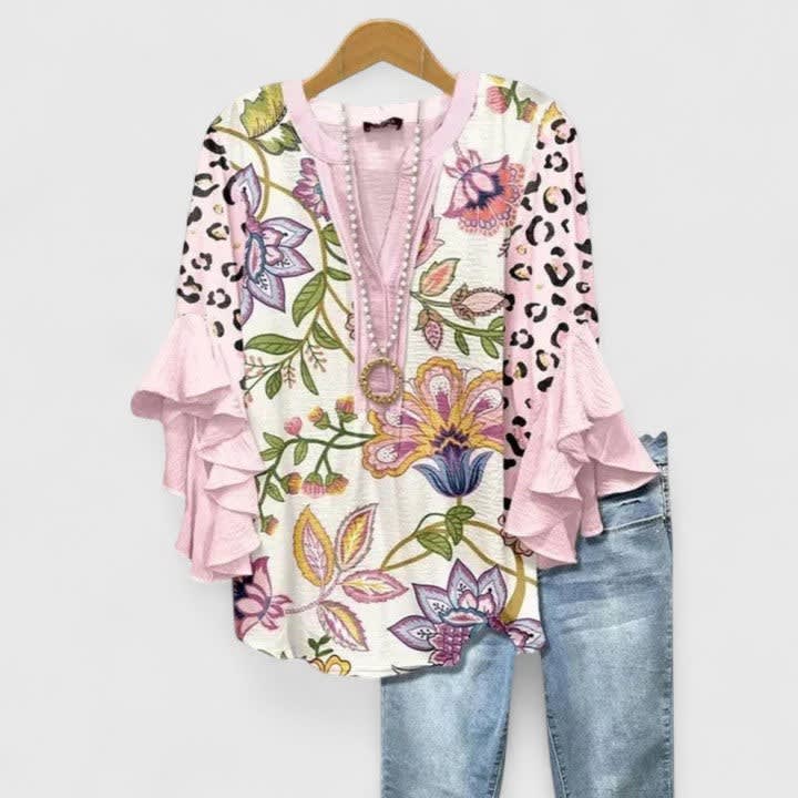 Aitana Floral Ruffle Sleeve Blouse_8