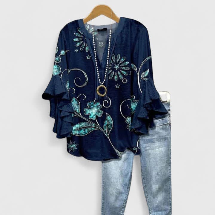Aitana Floral Ruffle Sleeve Blouse_9