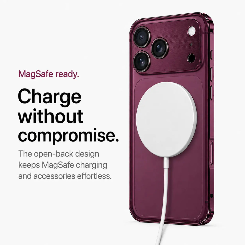 Open Back Phone Case with Corner Bumpers