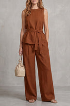 Giorgia Tie Waist Wide Leg Trouser Set_11