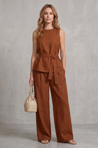 Giorgia Tie Waist Wide Leg Trouser Set_12