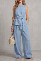 Giorgia Tie Waist Wide Leg Trouser Set_13