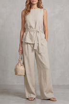 Giorgia Tie Waist Wide Leg Trouser Set_5