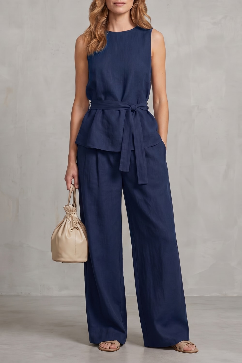 Giorgia Tie Waist Wide Leg Trouser Set_7