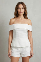 Marzia Off Shoulder Linen Blend Two Piece Set_2