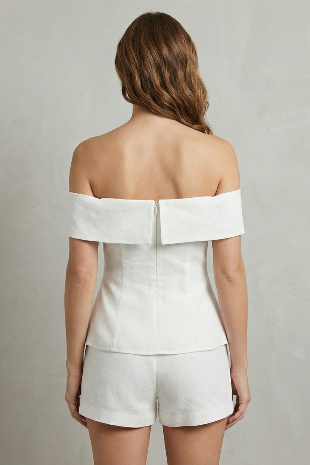 Marzia Off Shoulder Linen Blend Two Piece Set_4