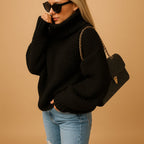 Elke Waffle Knit Turtleneck Sweater_3