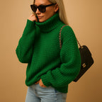 Elke Waffle Knit Turtleneck Sweater_4