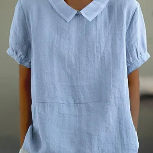 Aiko Short Sleeve Cotton Blouse_1