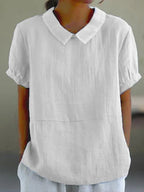 Aiko Short Sleeve Cotton Blouse_2