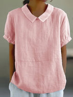 Aiko Short Sleeve Cotton Blouse_3