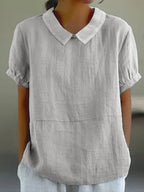 Aiko Short Sleeve Cotton Blouse_5