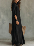Mira Button Front Maxi Shirt Dress_2