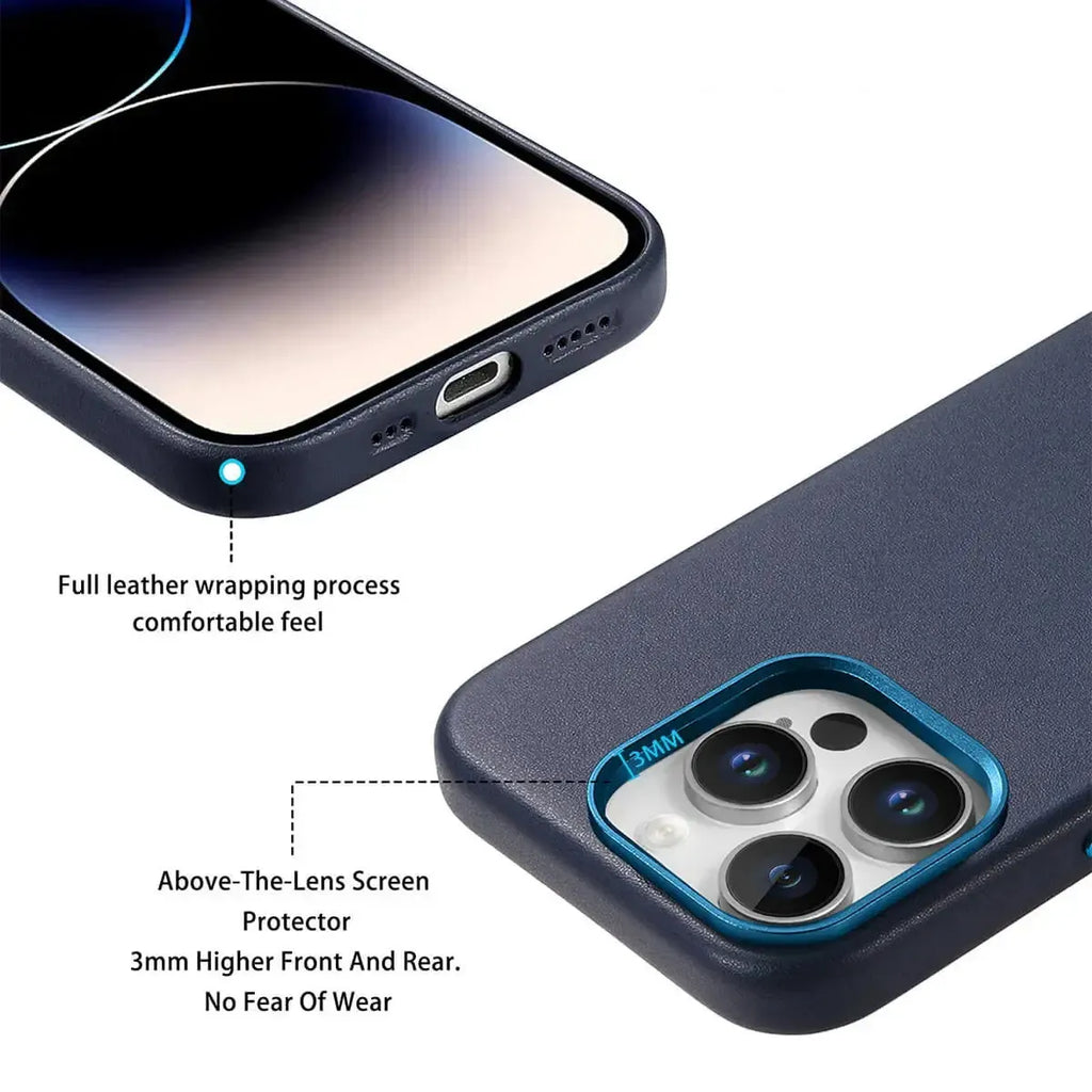 Leather MagSafe iPhone Case With Wireless Charging