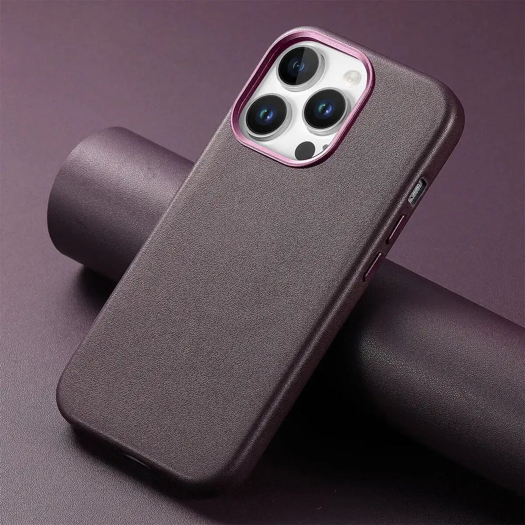 Leather MagSafe iPhone Case With Wireless Charging