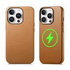Leather MagSafe iPhone Case With Wireless Charging