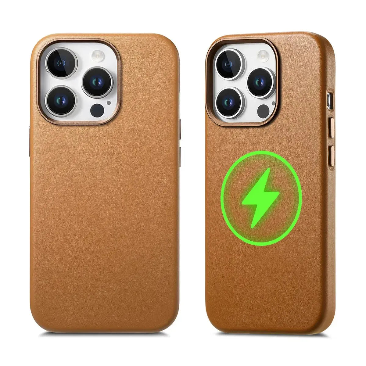 Leather MagSafe iPhone Case With Wireless Charging