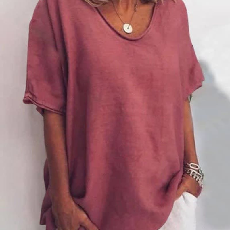 Nika Relaxed Fit Short Sleeve Blouse_1