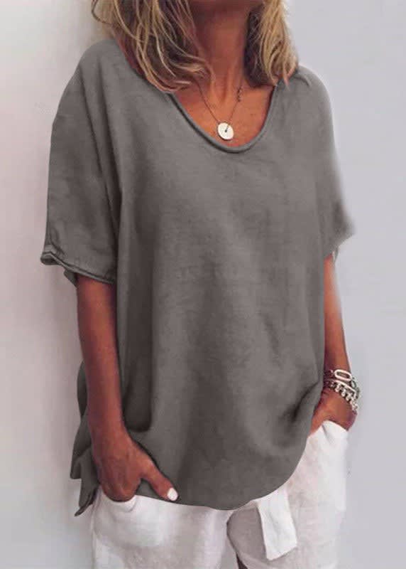 Nika Relaxed Fit Short Sleeve Blouse_4