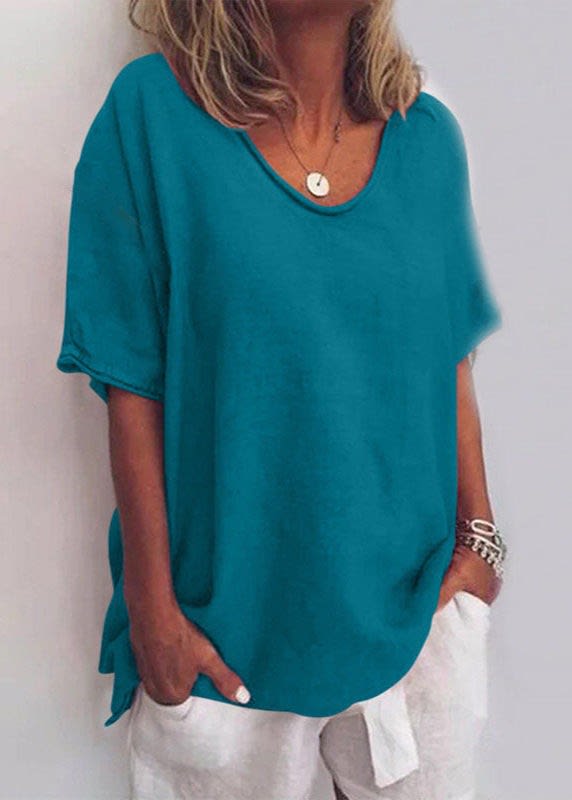 Nika Relaxed Fit Short Sleeve Blouse_5