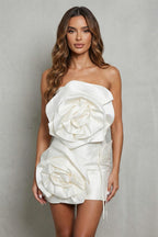 Viviana Rosette Strapless Mini Dress_2