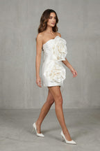 Viviana Rosette Strapless Mini Dress_3