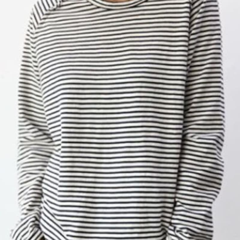 Ludovica Striped Relaxed Long Sleeve Top_1