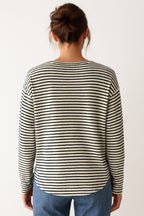 Ludovica Striped Relaxed Long Sleeve Top_2