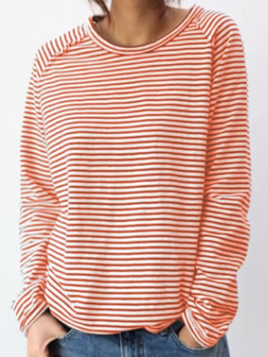 Ludovica Striped Relaxed Long Sleeve Top_5
