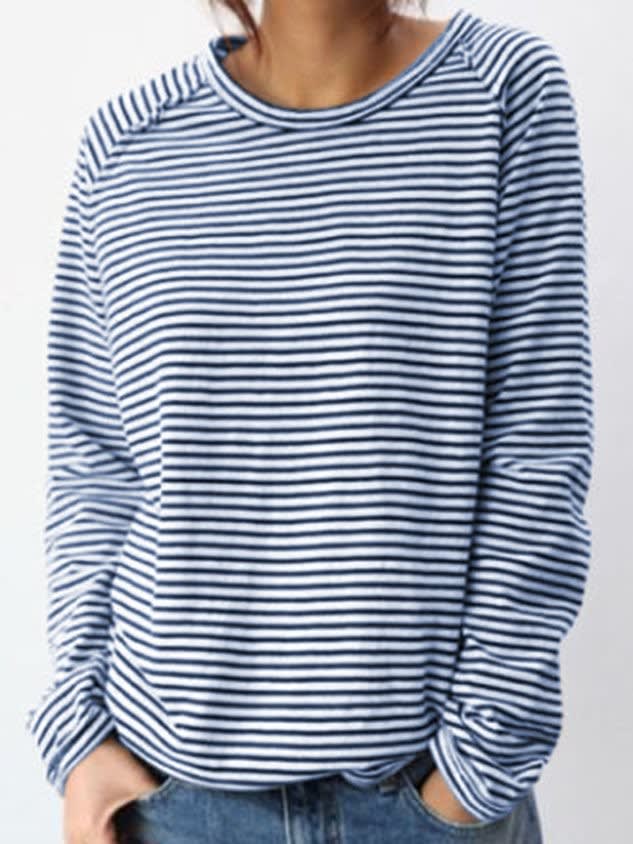 Ludovica Striped Relaxed Long Sleeve Top_7