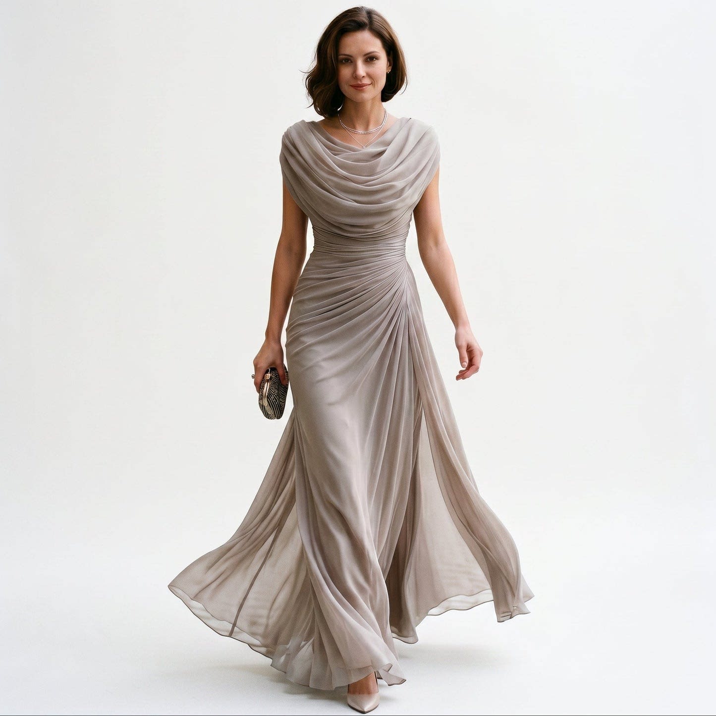 Signe Cowl Neck Ruched Maxi Dress_1
