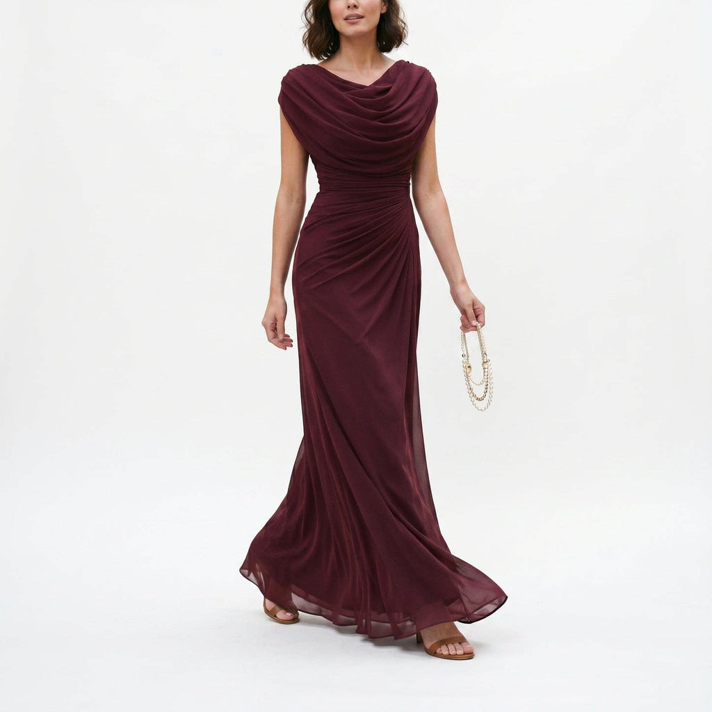 Signe Cowl Neck Ruched Maxi Dress_5