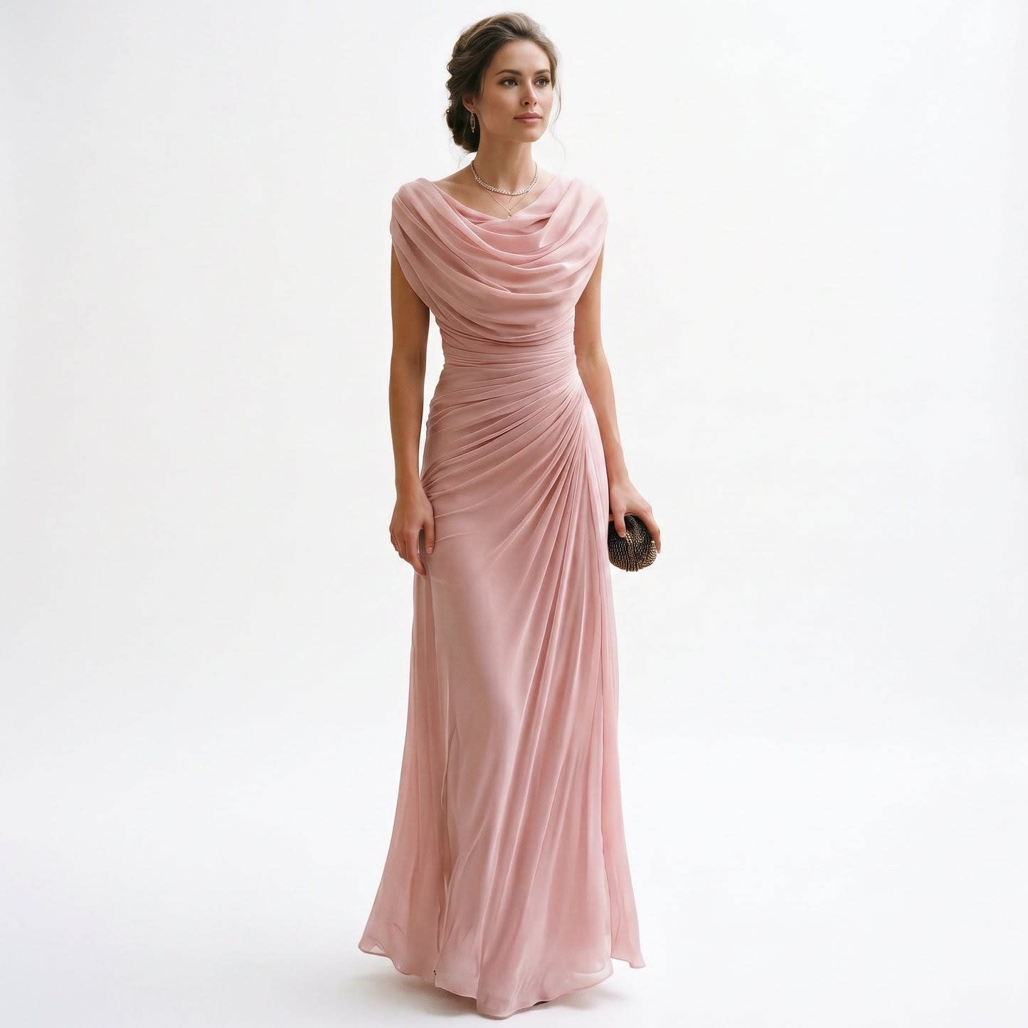Signe Cowl Neck Ruched Maxi Dress_6
