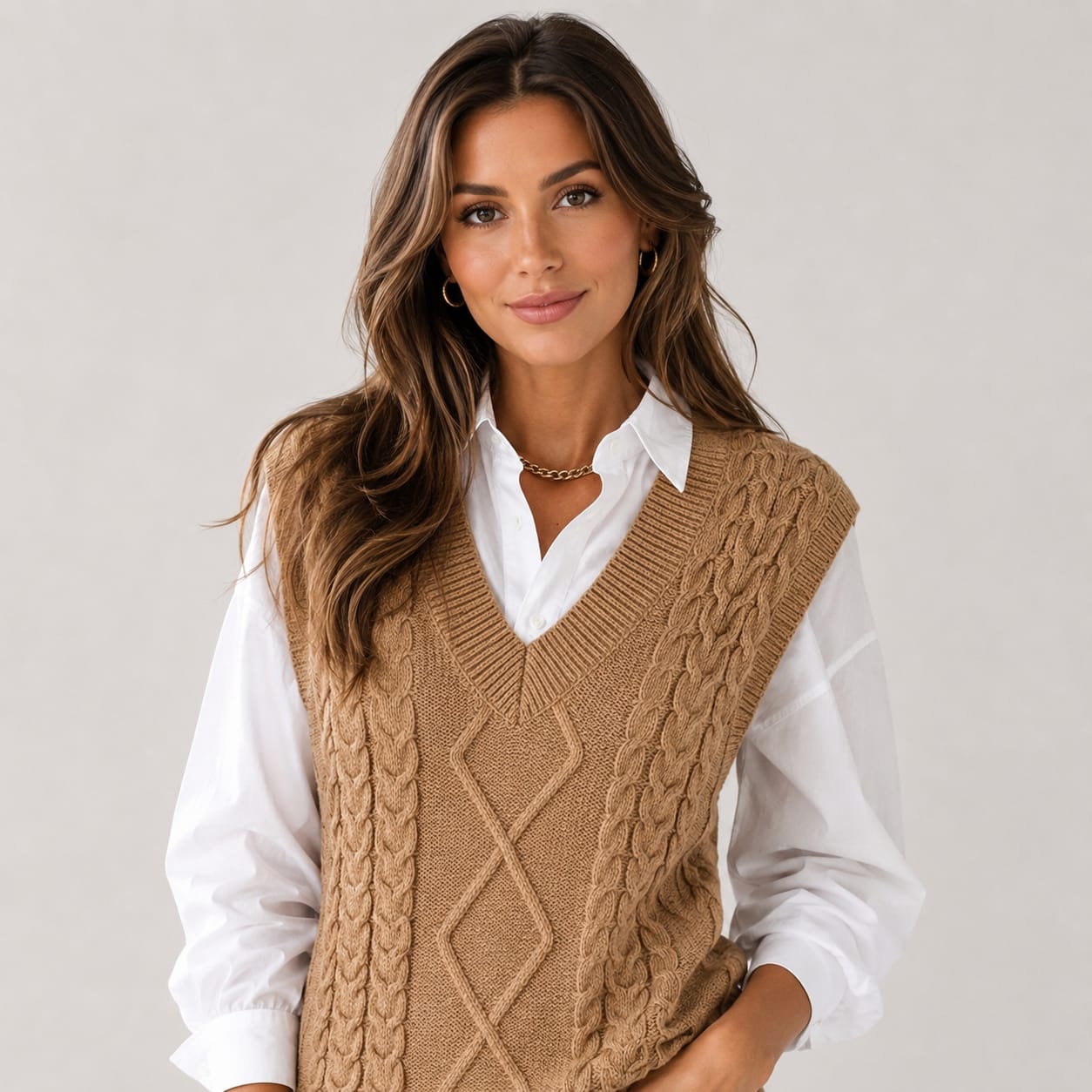 Linnea Cable Knit V-Neck Sweater Vest_6