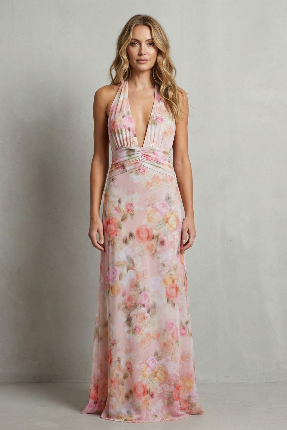 Kaede Floral Halter Maxi Dress_2