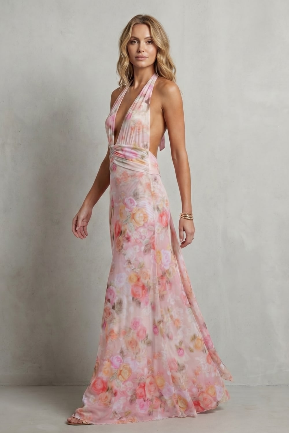 Kaede Floral Halter Maxi Dress_3