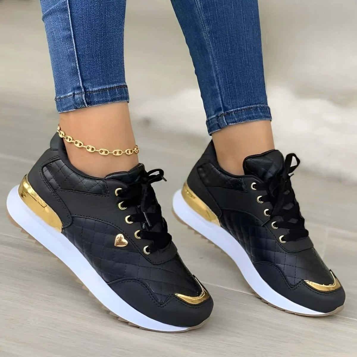 Samara Quilted Lace Up Sneakers_3
