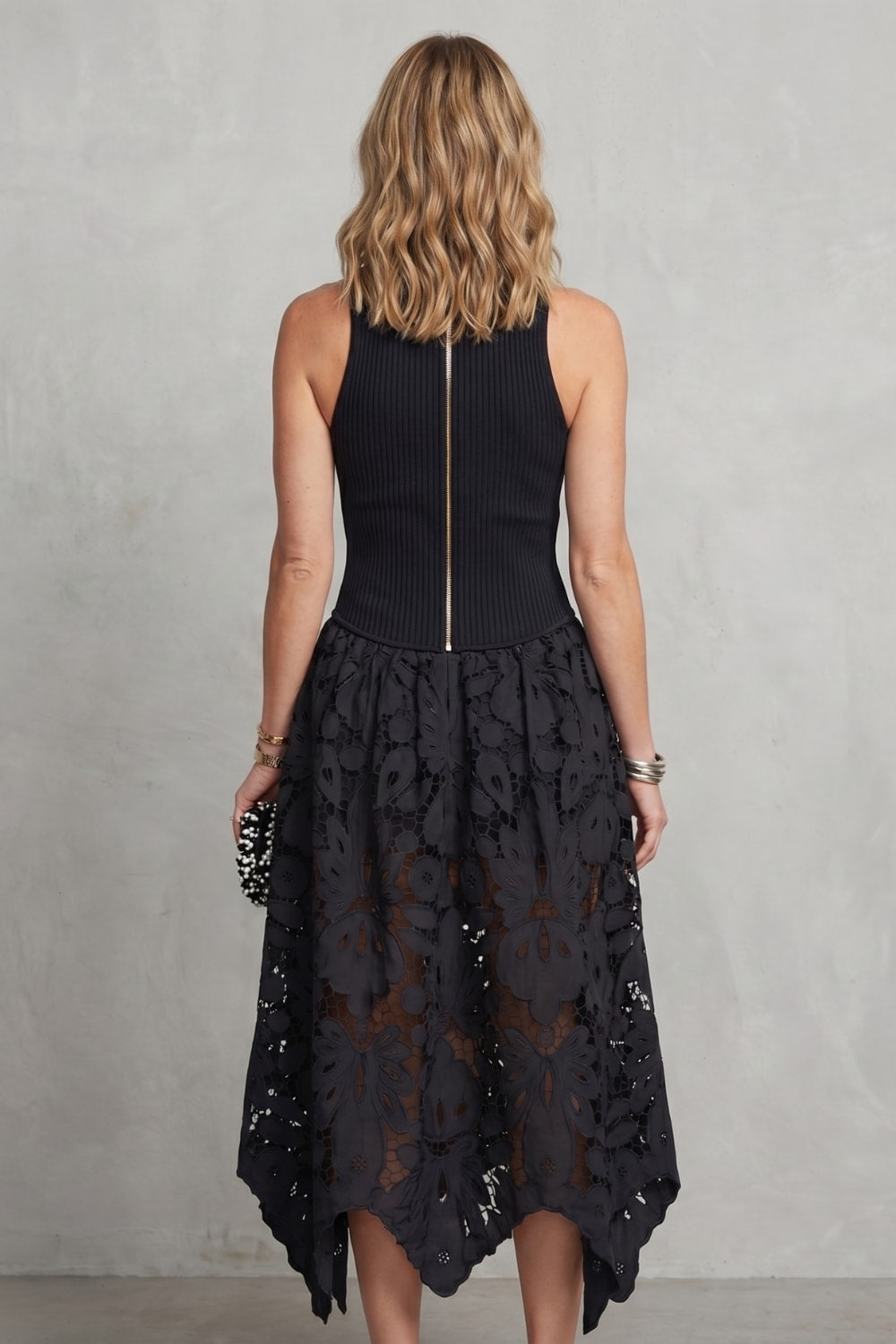 Pilar Asymmetric Lace Midi Dress_4