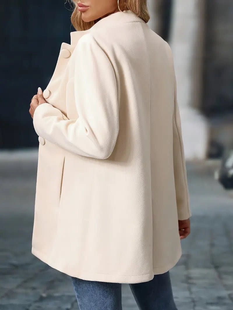 Oceane Stand Collar Mid Length Coat_4
