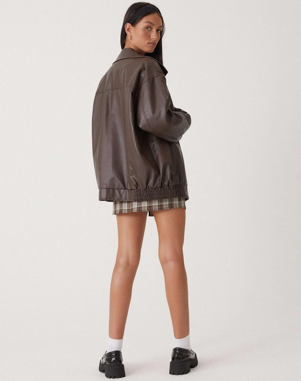 Victoire Oversized Faux Leather Bomber Jacket_4