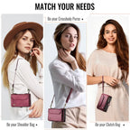 Oslaro Multifunctional Leather Crossbody Wallet Case with RFID Blocker & Wireless Charging for iPhone Duo