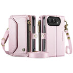 Oslaro Multifunctional Leather Crossbody Wallet Case with RFID Blocker & Wireless Charging for iPhone Duo