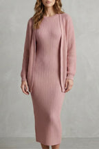 Adriana Ribbed Knit Midi Dress Set_7