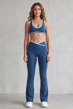 Belen Contrast Trim Flare Activewear Set_12