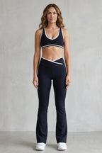 Belen Contrast Trim Flare Activewear Set_2