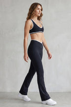 Belen Contrast Trim Flare Activewear Set_3