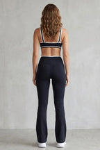 Belen Contrast Trim Flare Activewear Set_4