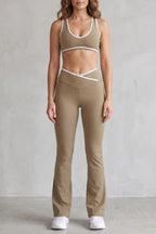 Belen Contrast Trim Flare Activewear Set_7