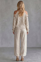 Irati Cold Shoulder Knit Trouser Set_4