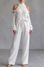 Irati Cold Shoulder Knit Trouser Set_5